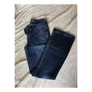 EUC. Silver Bootcut Jeans.